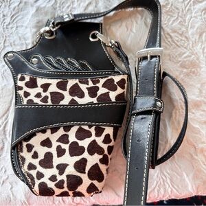 Hair Stylist Pouch - Stylish Black and Brown Heart (NEW WT)